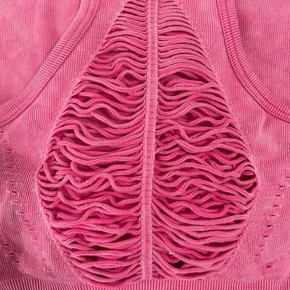 Mono B Liv Body Pullover Crop Mesh Open Sports Bra Top - Picture 2 of 9